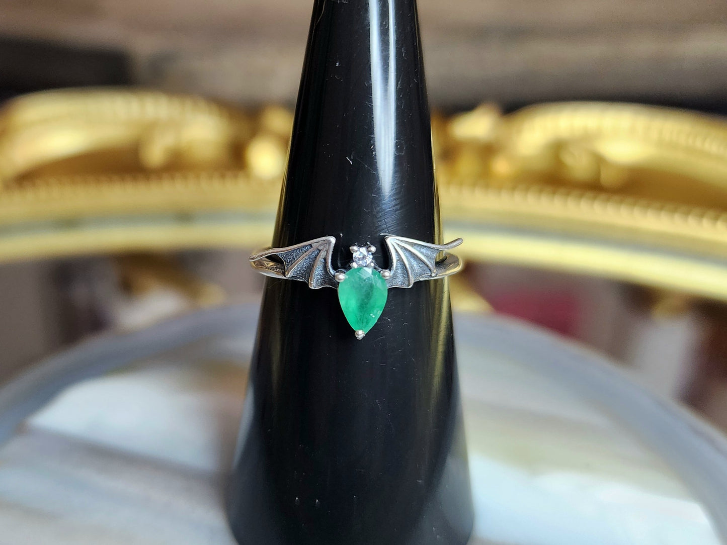 Emerald Bat Ring