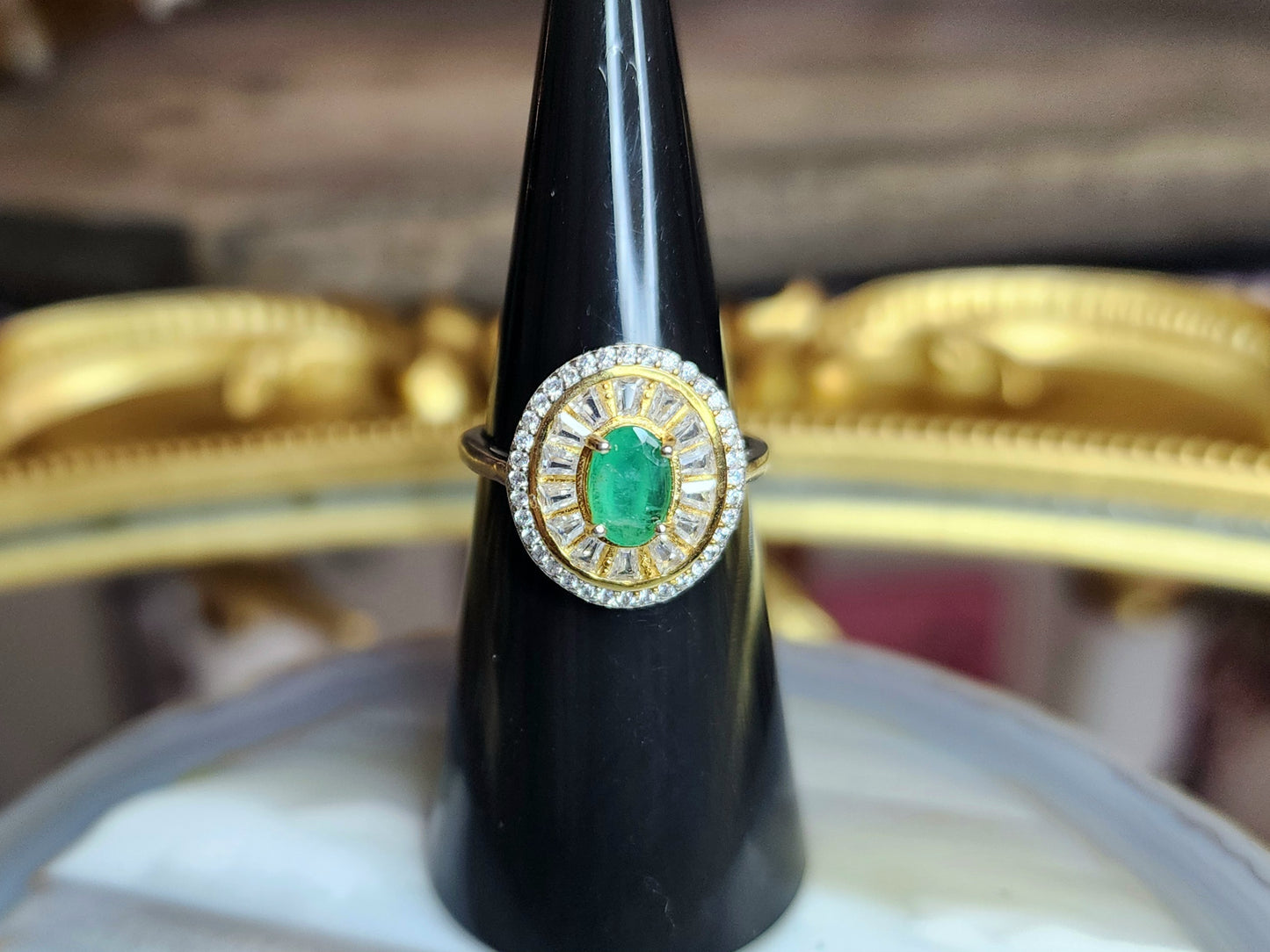 Emerald Art Deco Ring