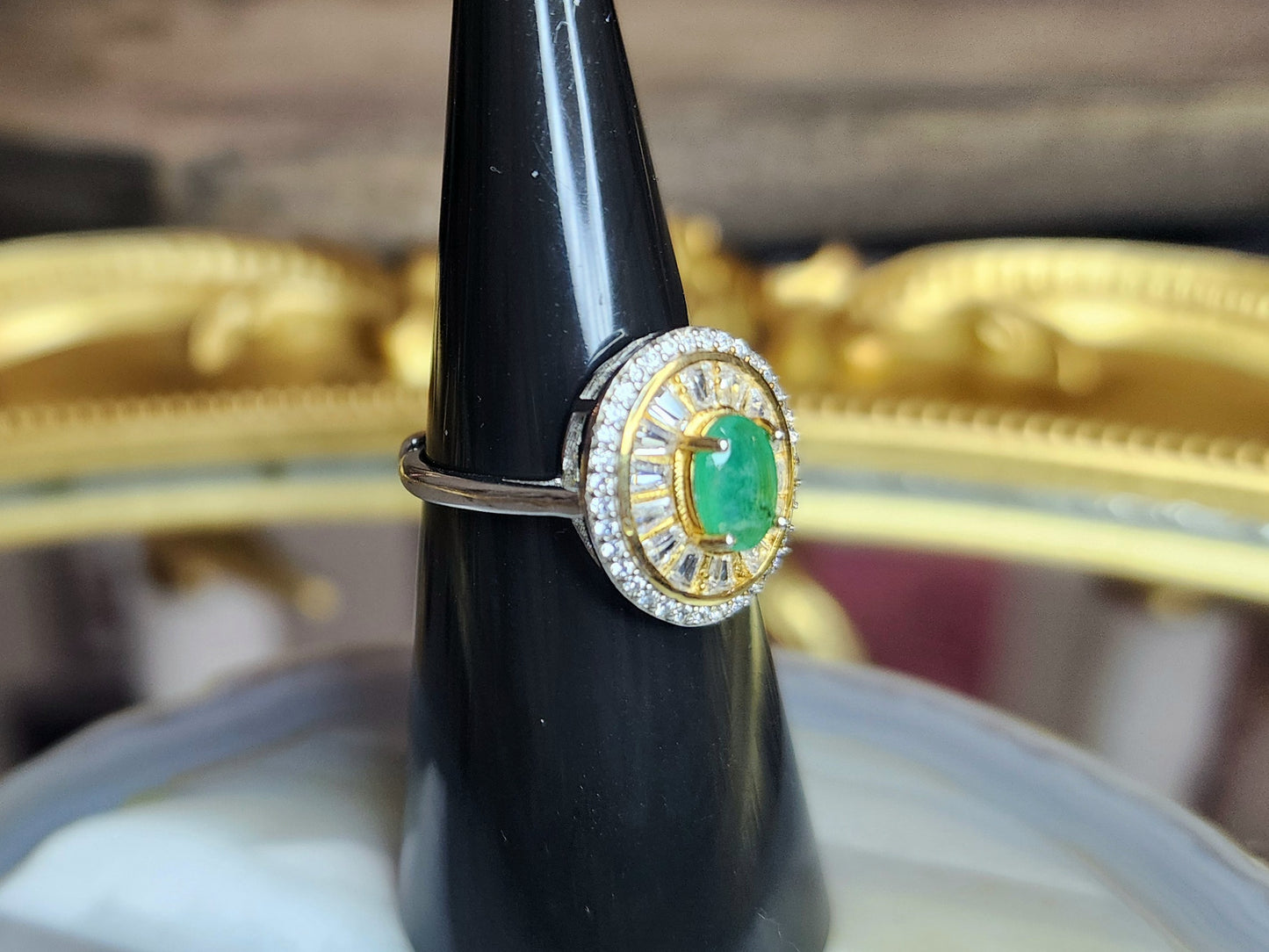 Emerald Art Deco Ring