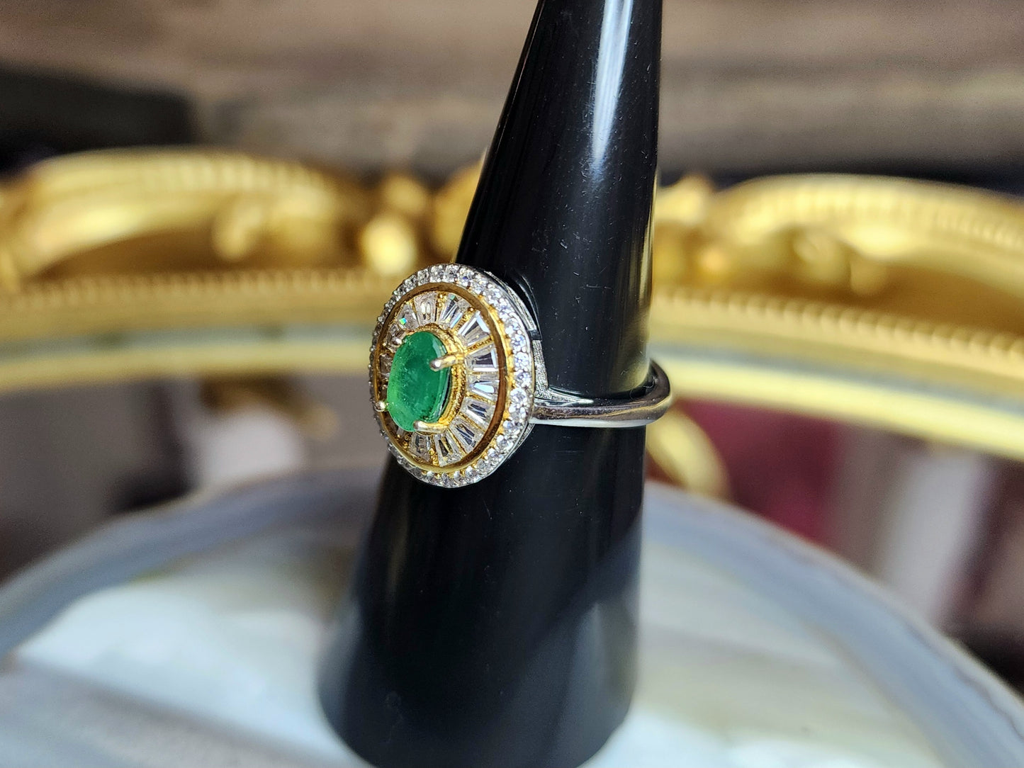 Emerald Art Deco Ring