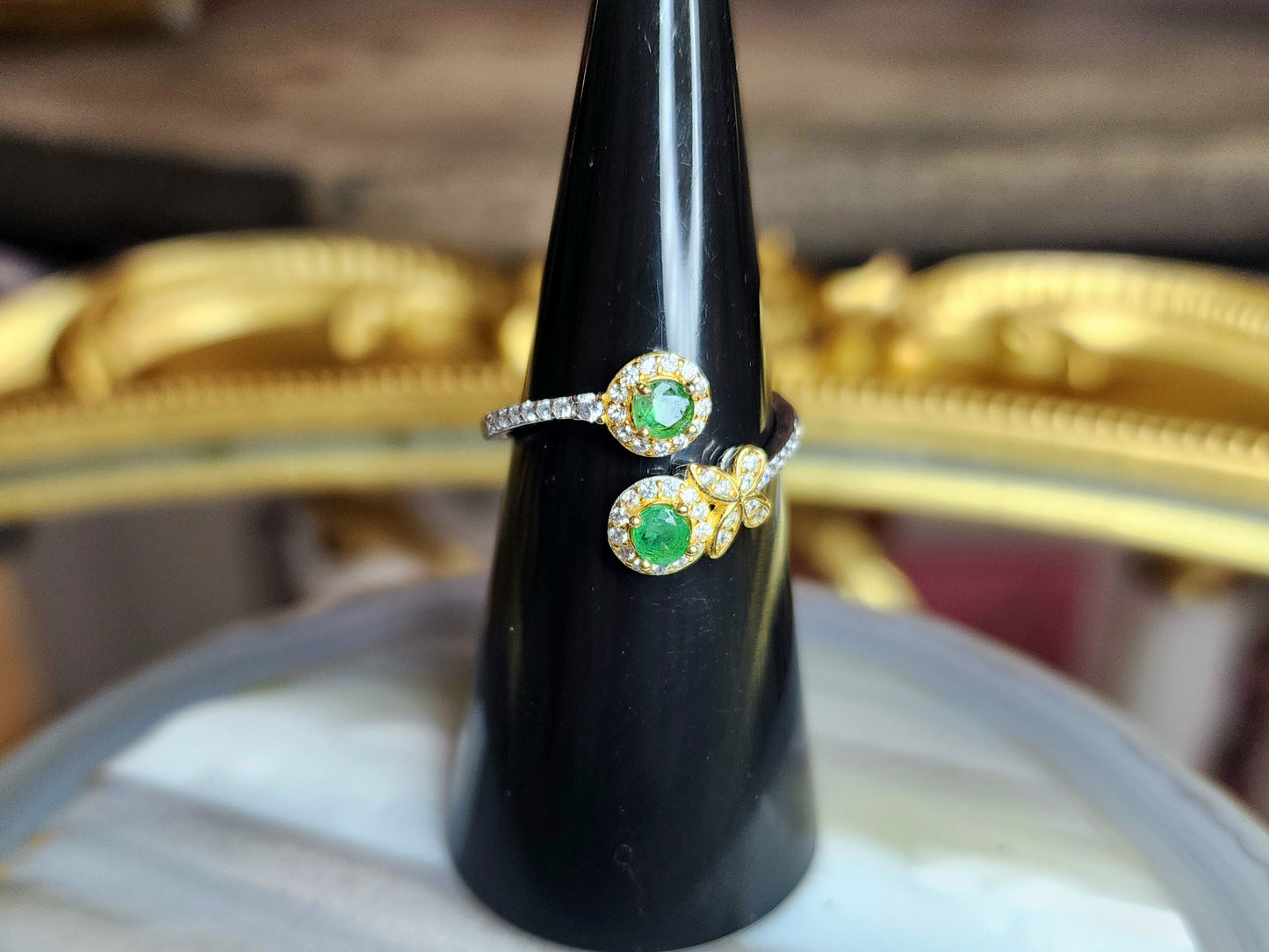 Double Emerald Ring