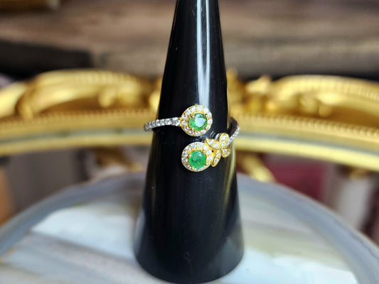 Double Emerald Ring