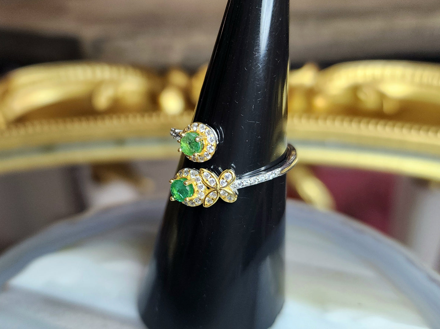 Double Emerald Ring