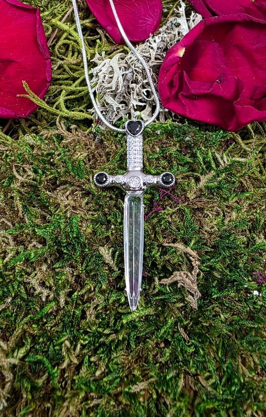 "Marceline" Crystal Sword Pendant