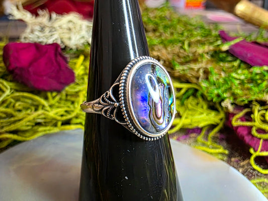 Large Abalone Shell Ring