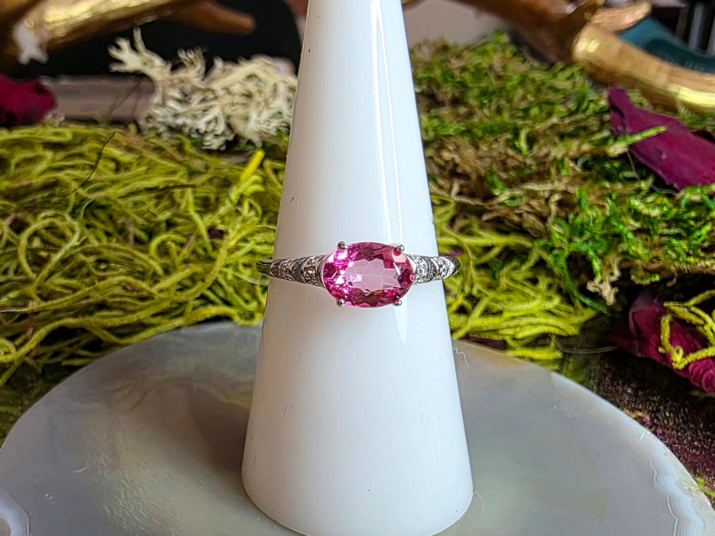 Pink Topaz Ring