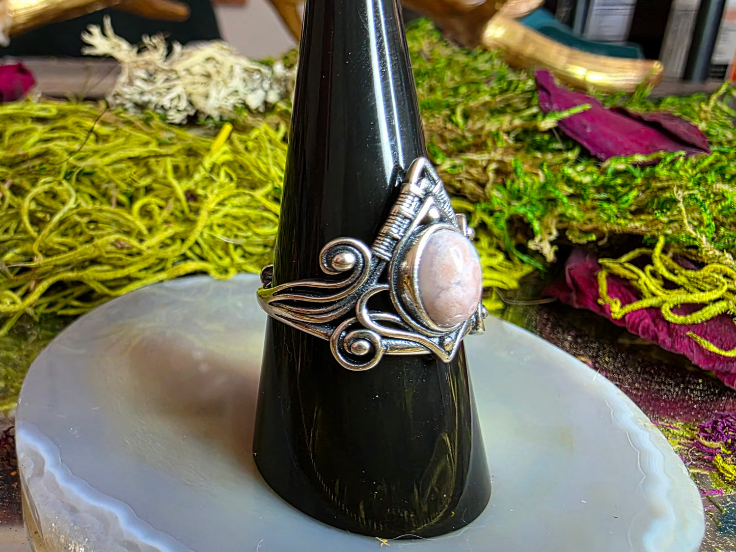Orbicular Sea Jasper Wrap Ring A