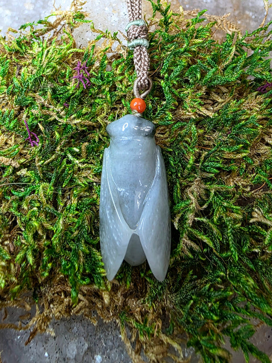 Jadeite Cicada Pendant Necklace