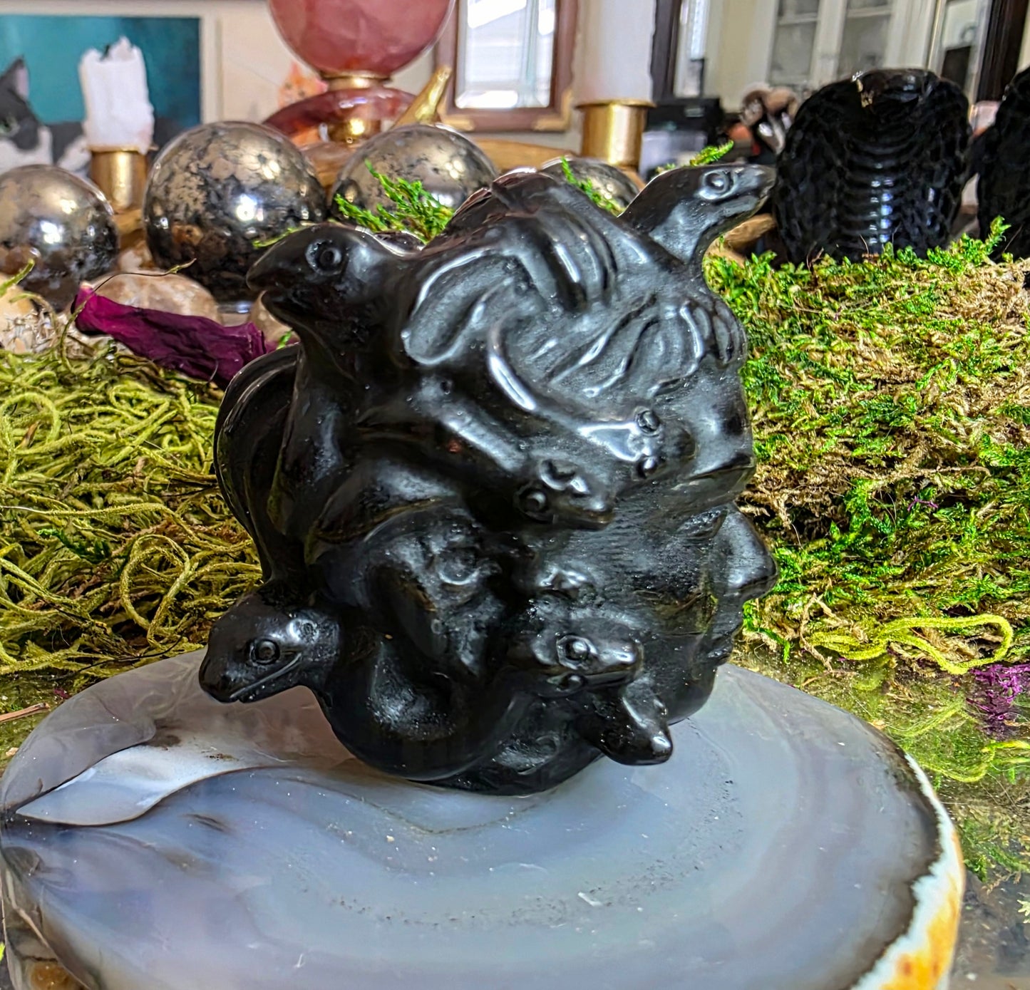 Silver Obsidian Medusa