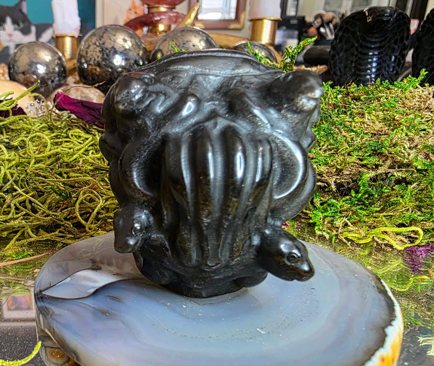 Silver Obsidian Medusa