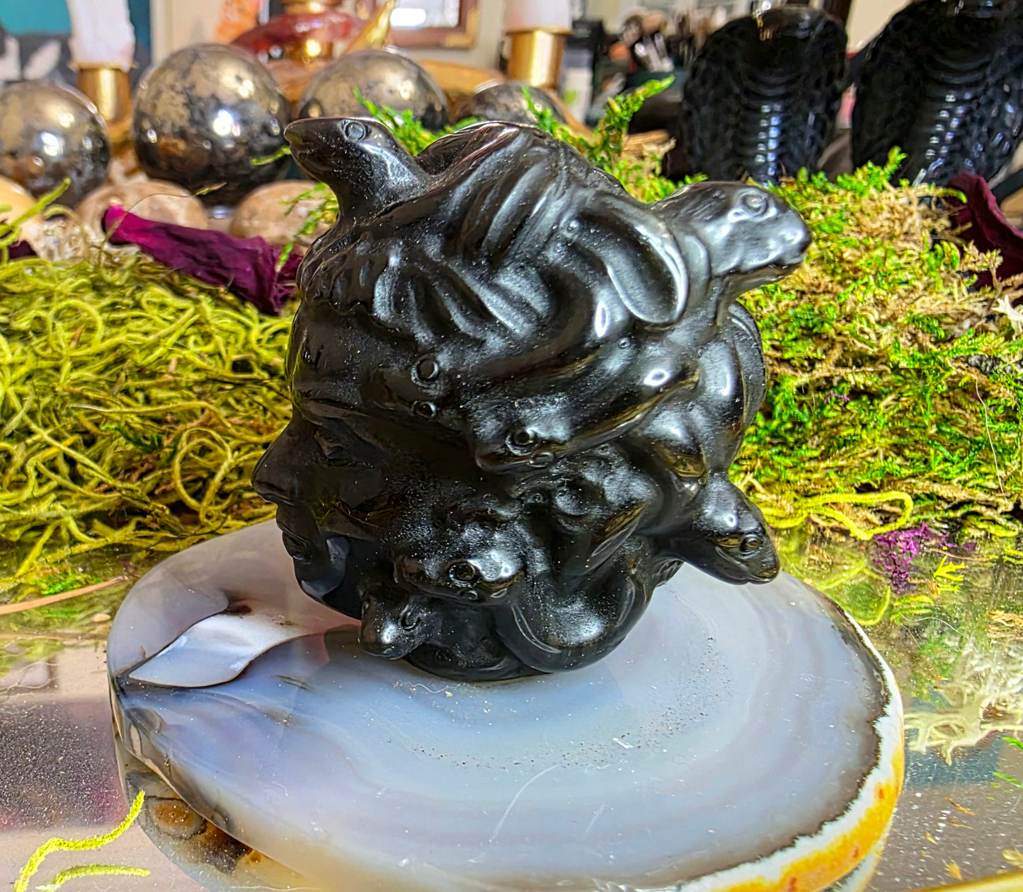 Silver Obsidian Medusa
