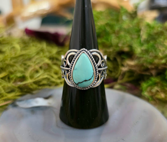 Turquoise Teardrop Ring A