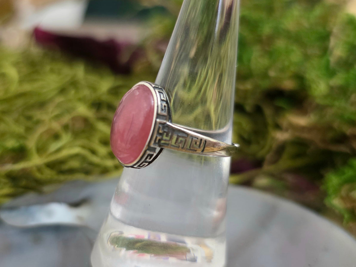 Oval Rhodochrosite Ring B