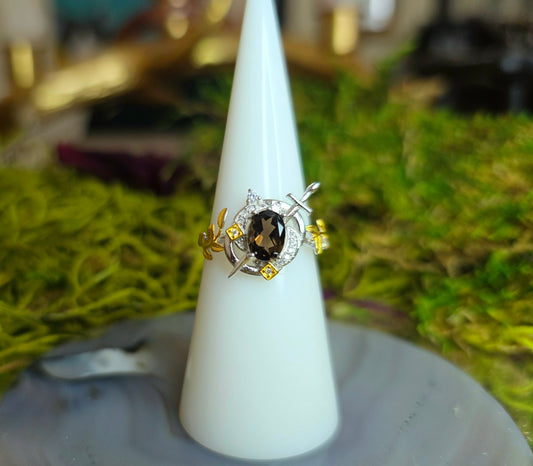 Sword in Stone: Smokey Quartz Ring