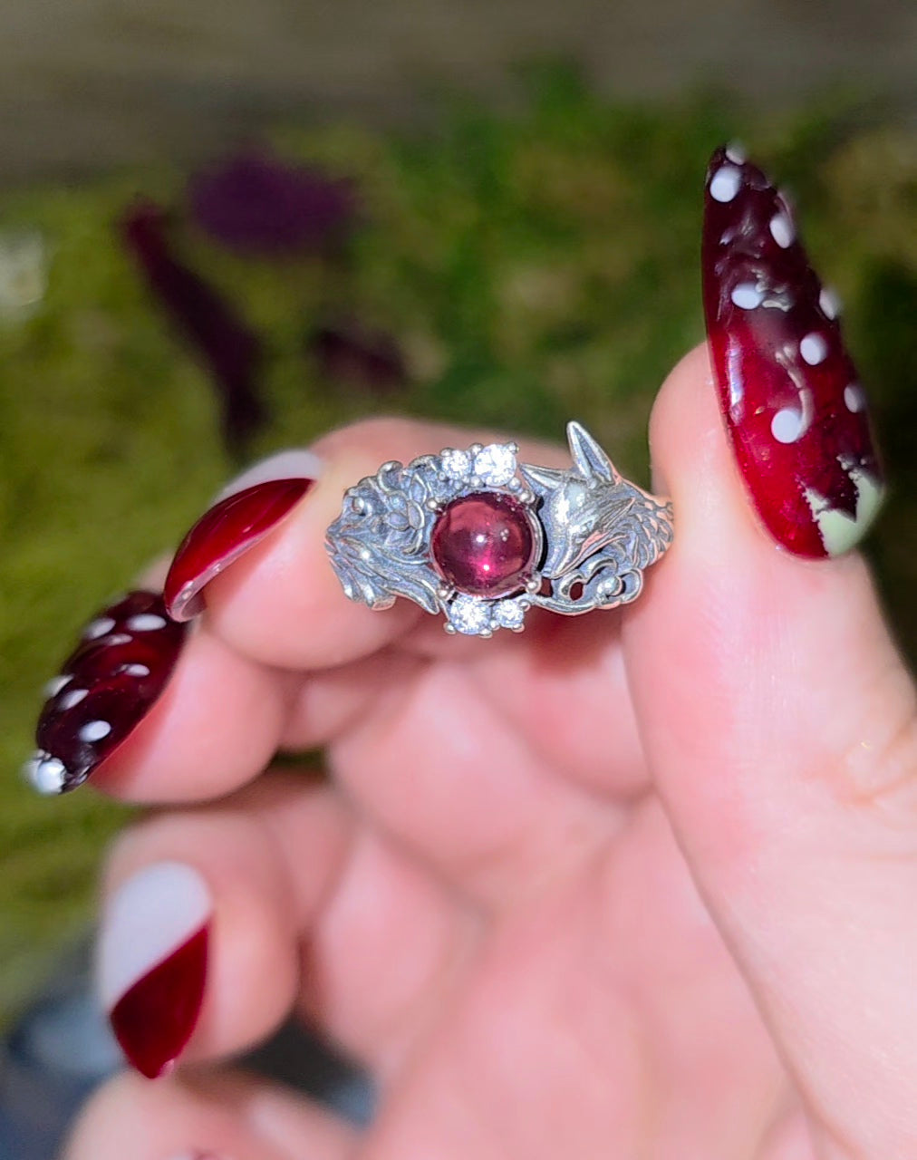 Pink Tourmaline Fox Ring