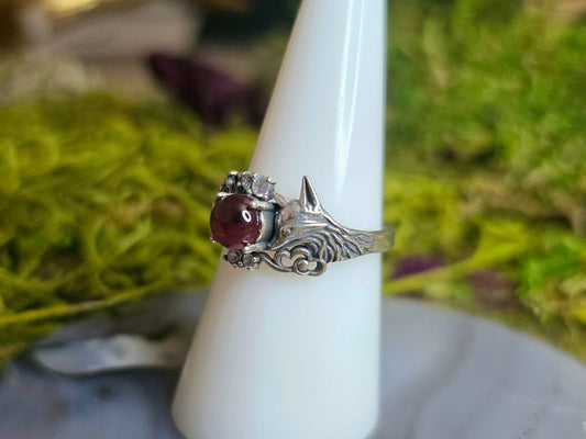 Pink Tourmaline Fox Ring