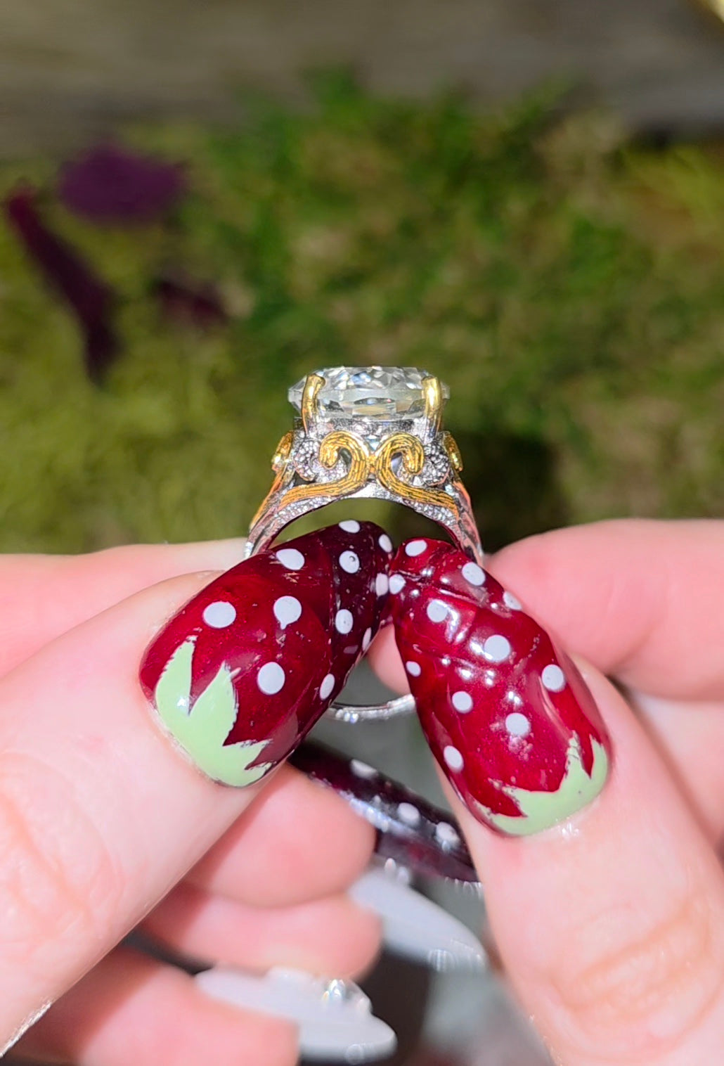 Faceted Clear Quartz Ring