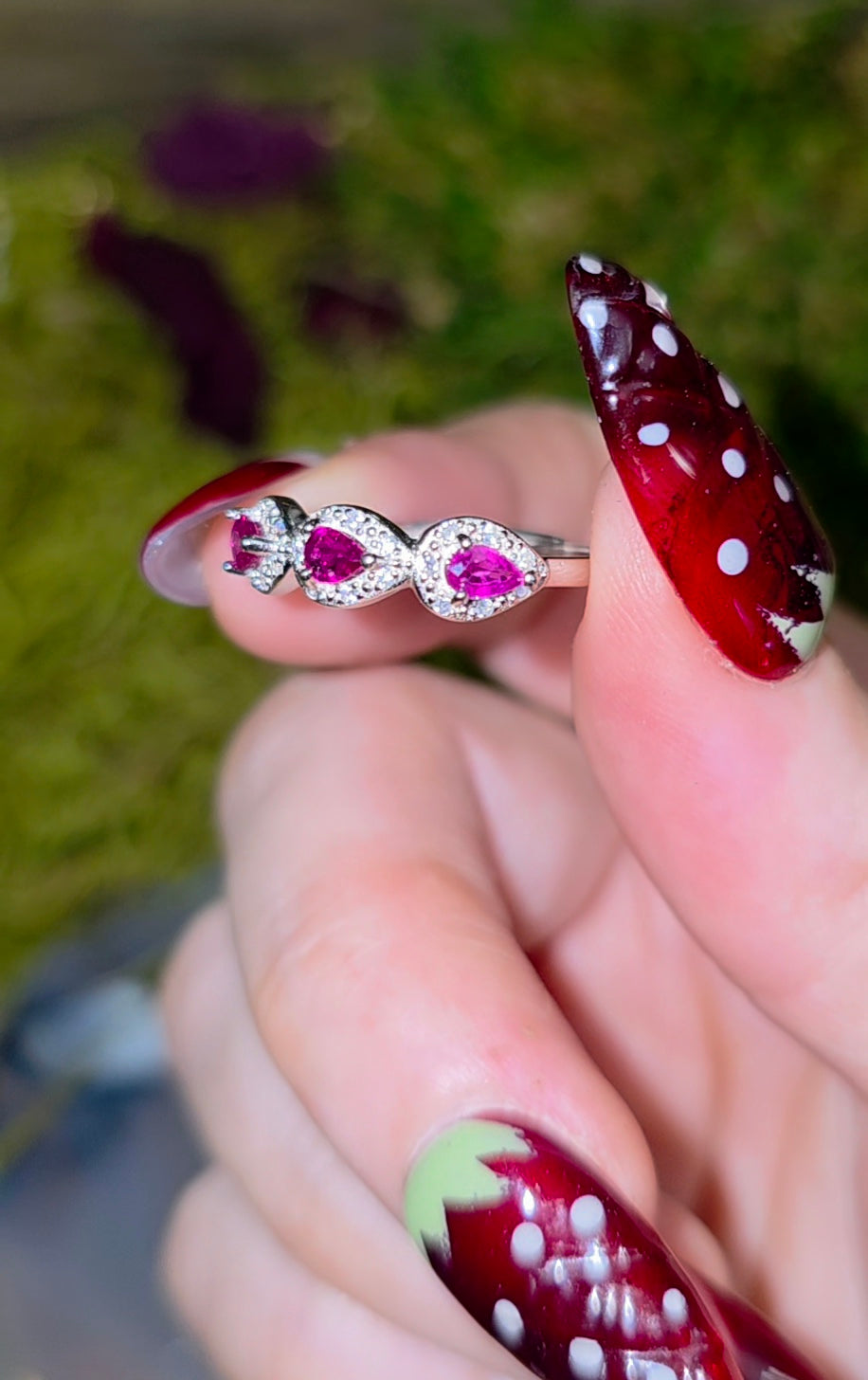 3 Stone Ruby Ring