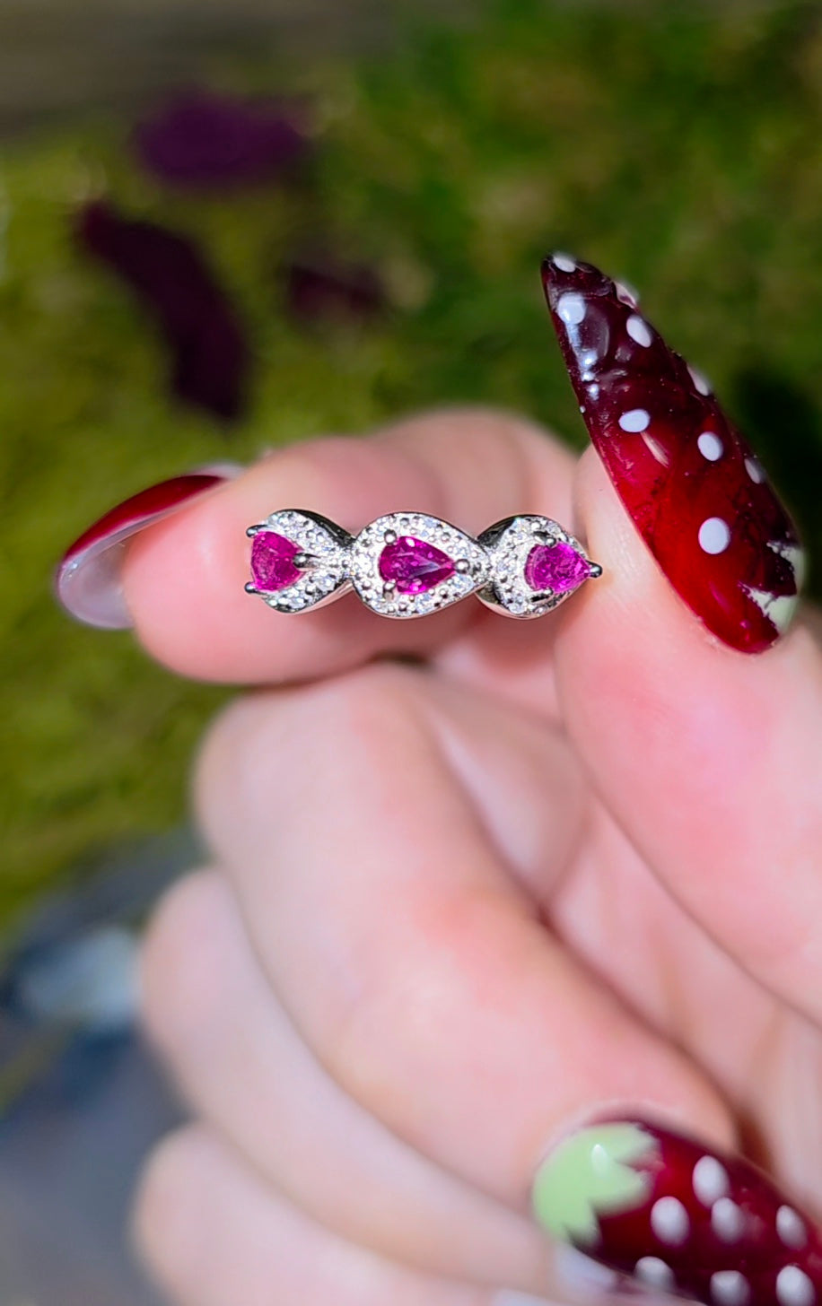 3 Stone Ruby Ring