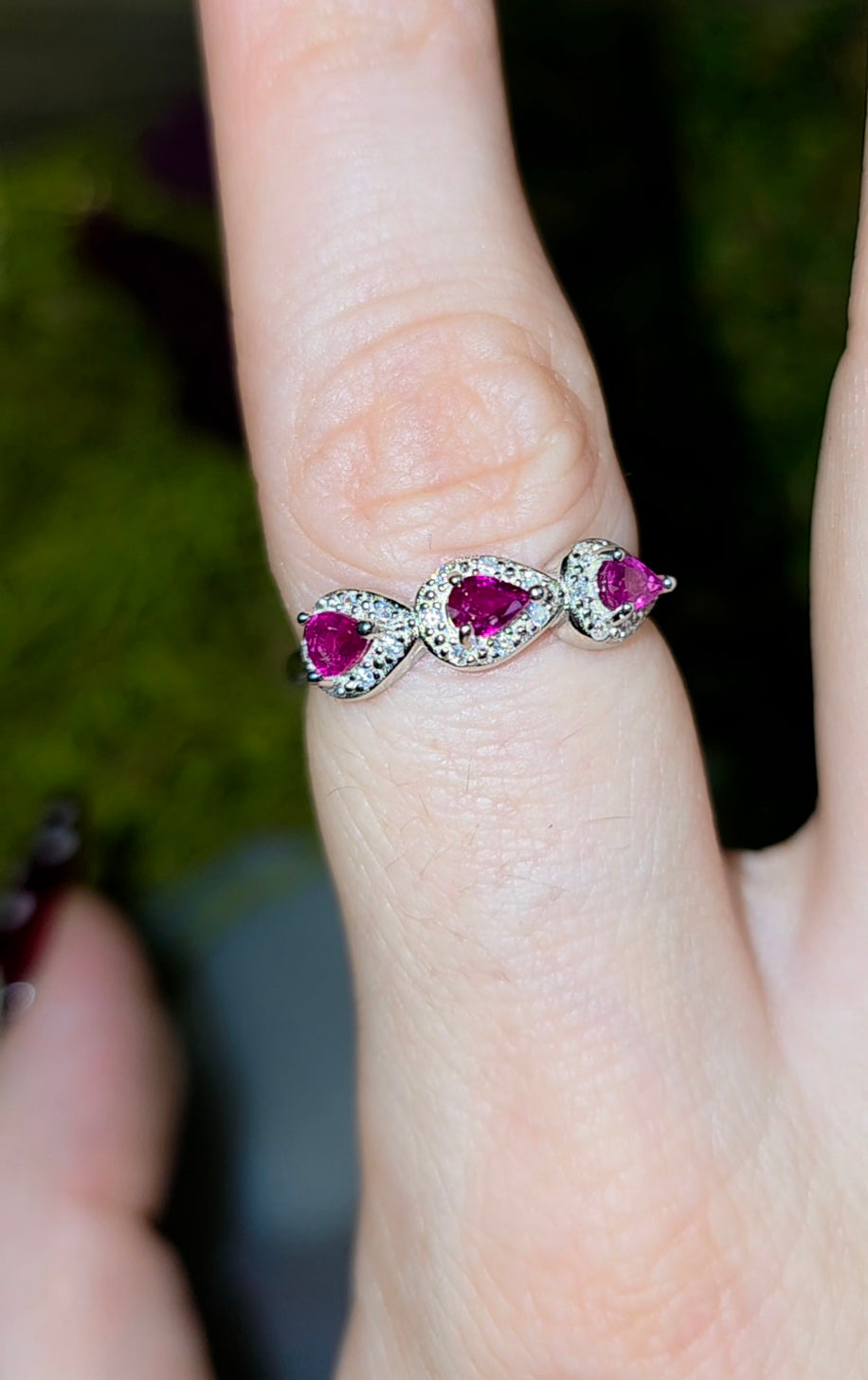 3 Stone Ruby Ring