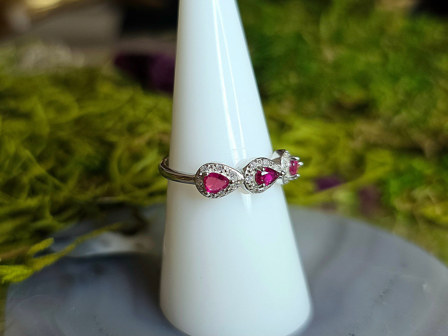 3 Stone Ruby Ring