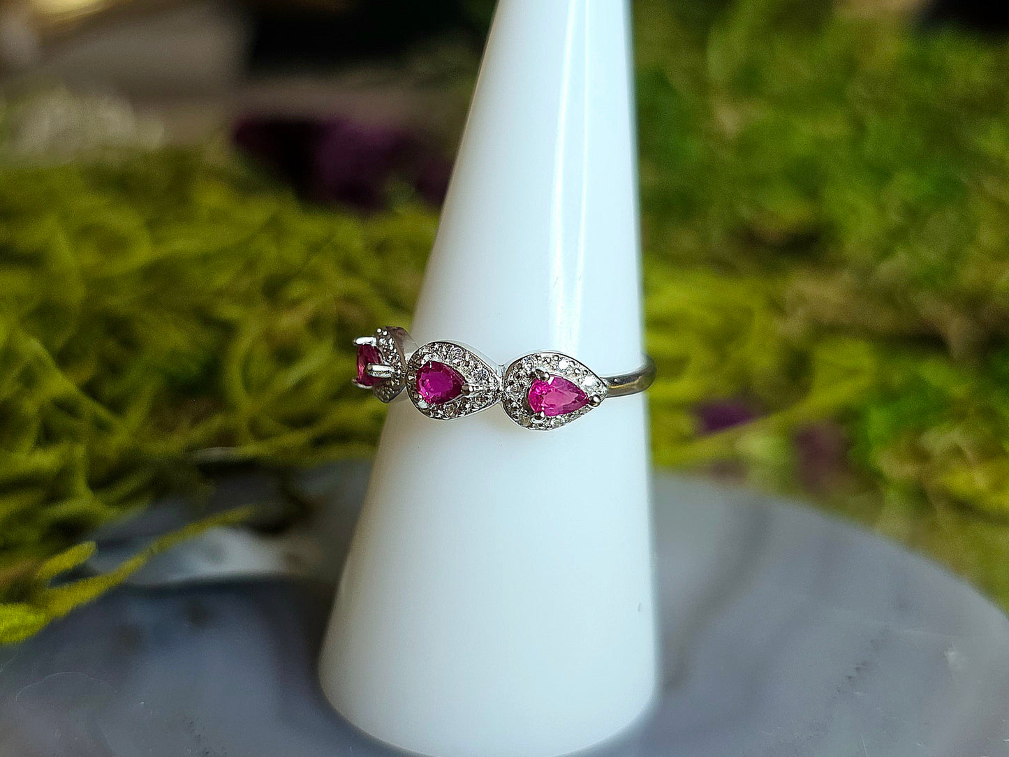 3 Stone Ruby Ring