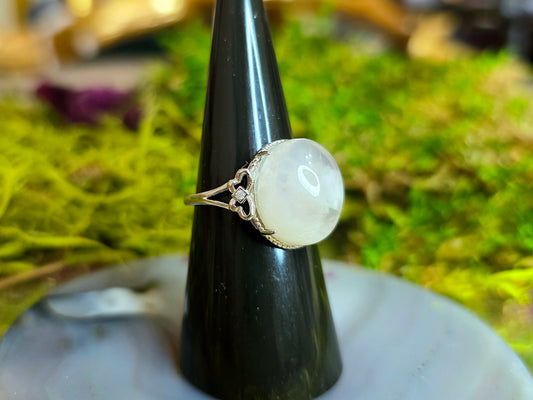 Pure White Garden Quartz Ring