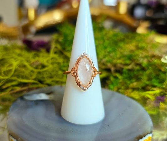 Rose Quartz Rose Gold Ring C