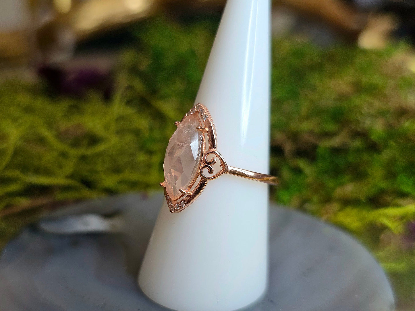 Rose Quartz Rose Gold Ring C