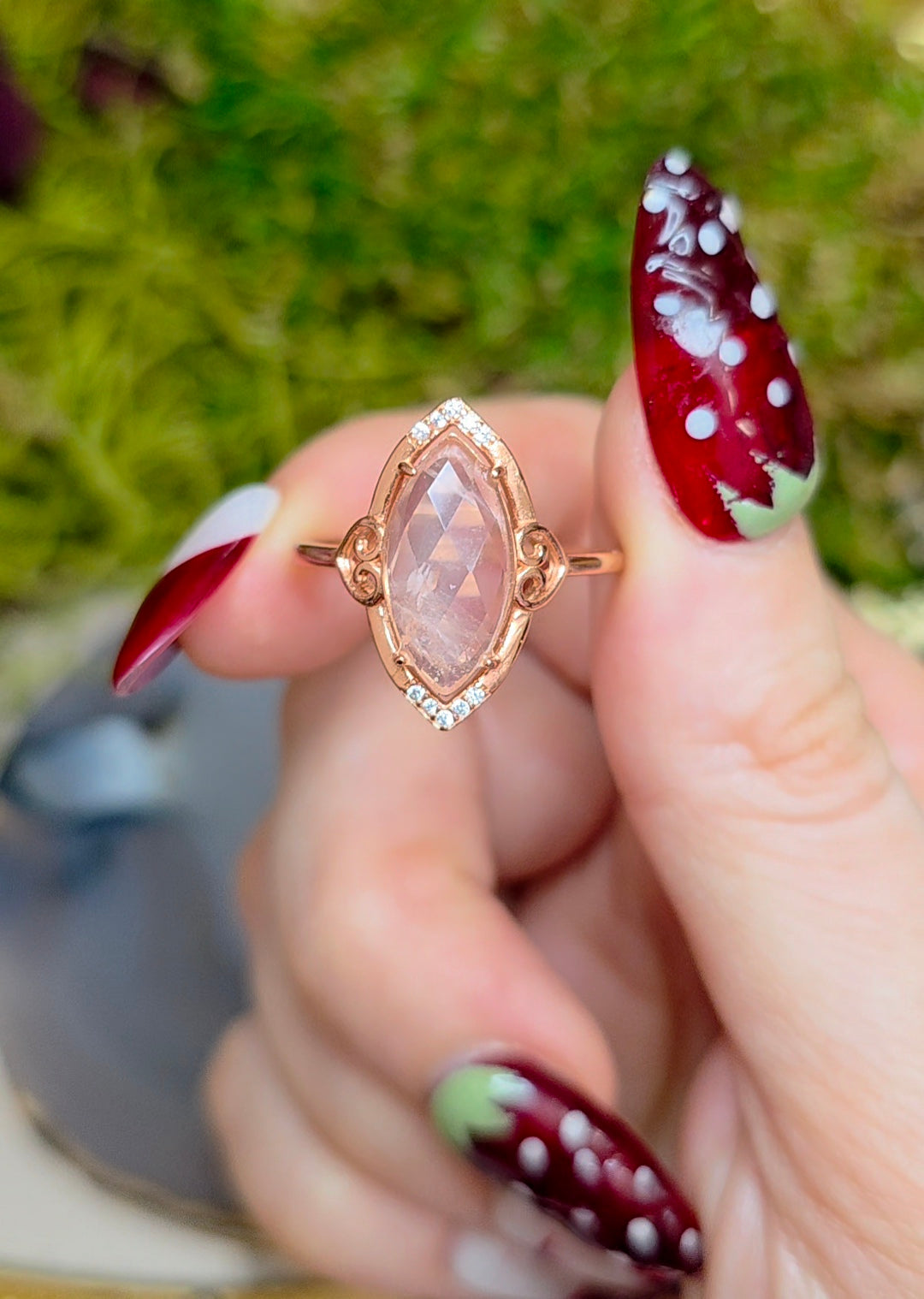 Rose Quartz Rose Gold Ring C