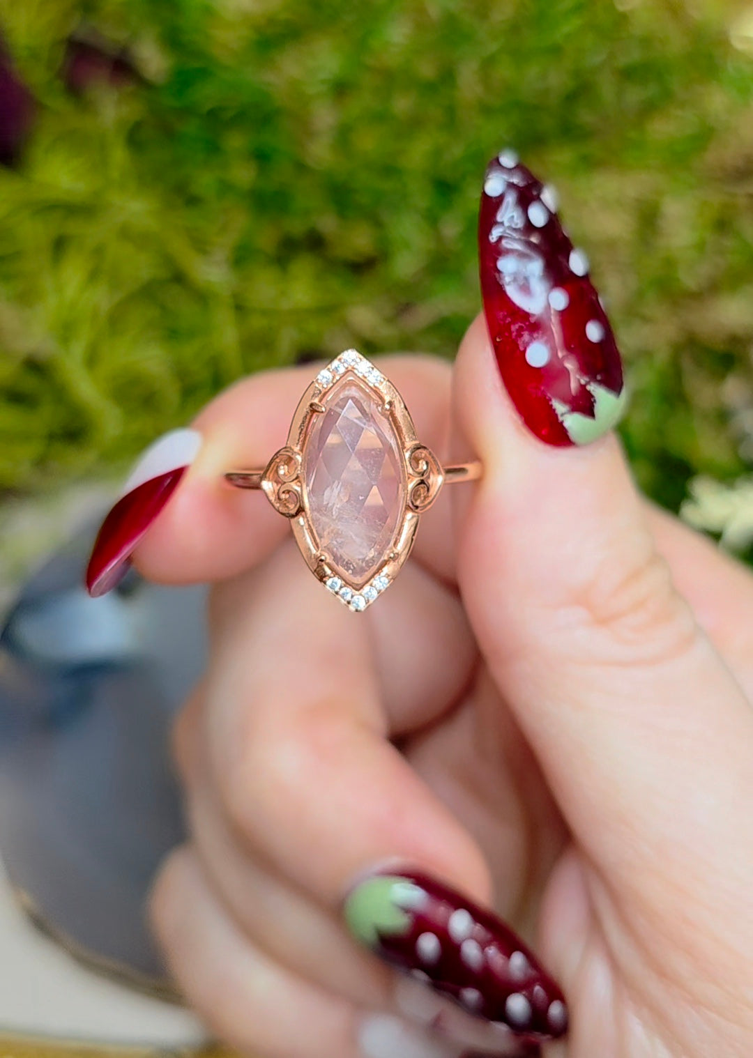 Rose Quartz Rose Gold Ring C