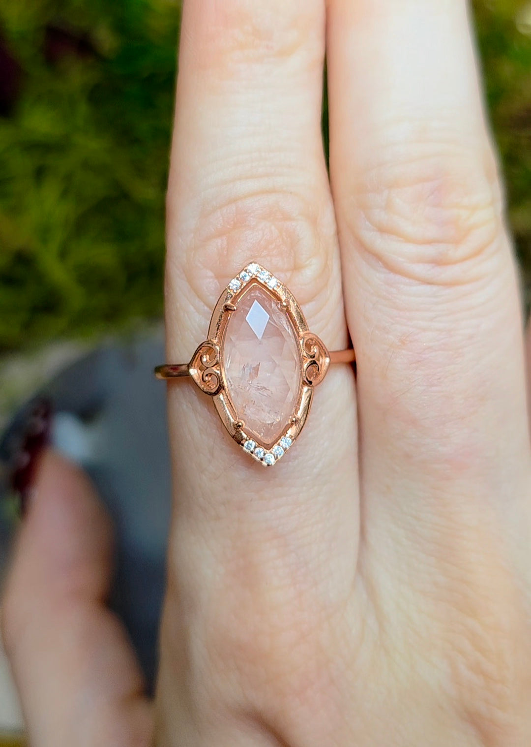 Rose Quartz Rose Gold Ring C