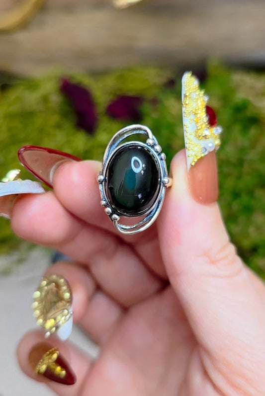 Rainbow Obsidian Ring B