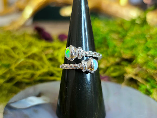 Double Opal Wrap Ring