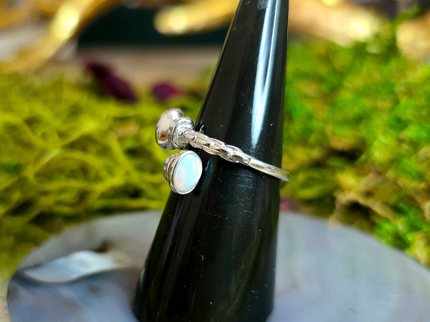 Double Opal Wrap Ring