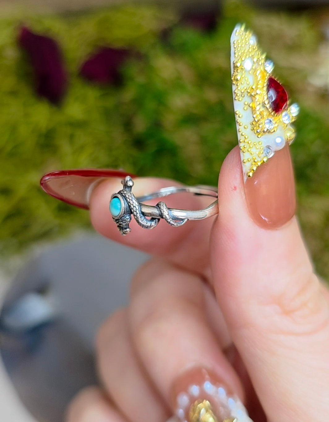 Turquoise Snake Ring