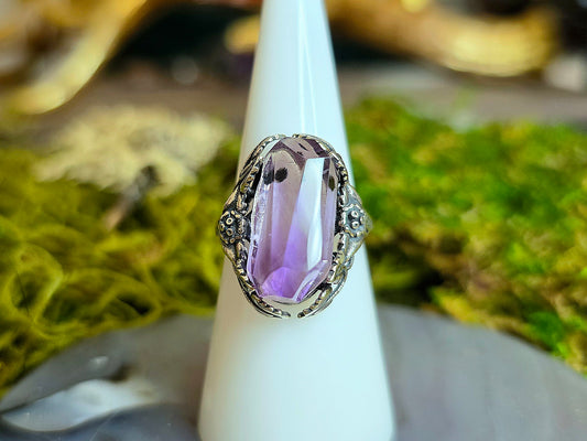Hollandite in Amethyst Ring A