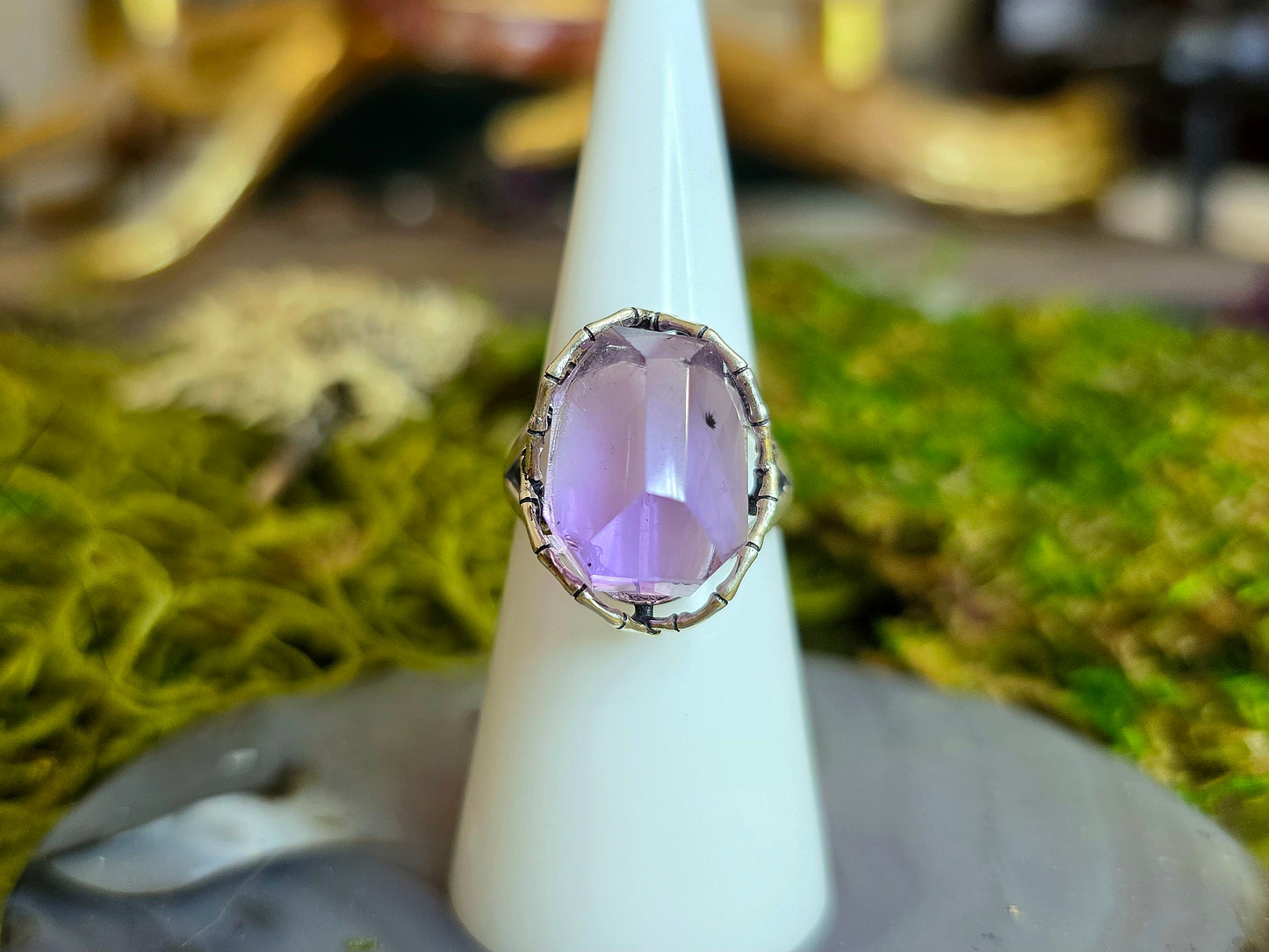 Hollandite in Amethyst Ring B