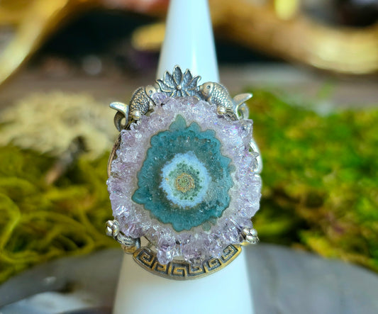 Amethyst Stalactite Ring E