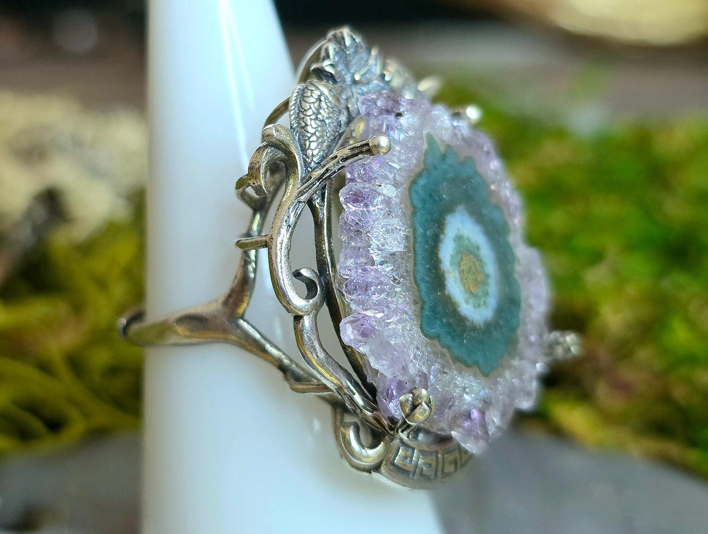 Amethyst Stalactite Ring E