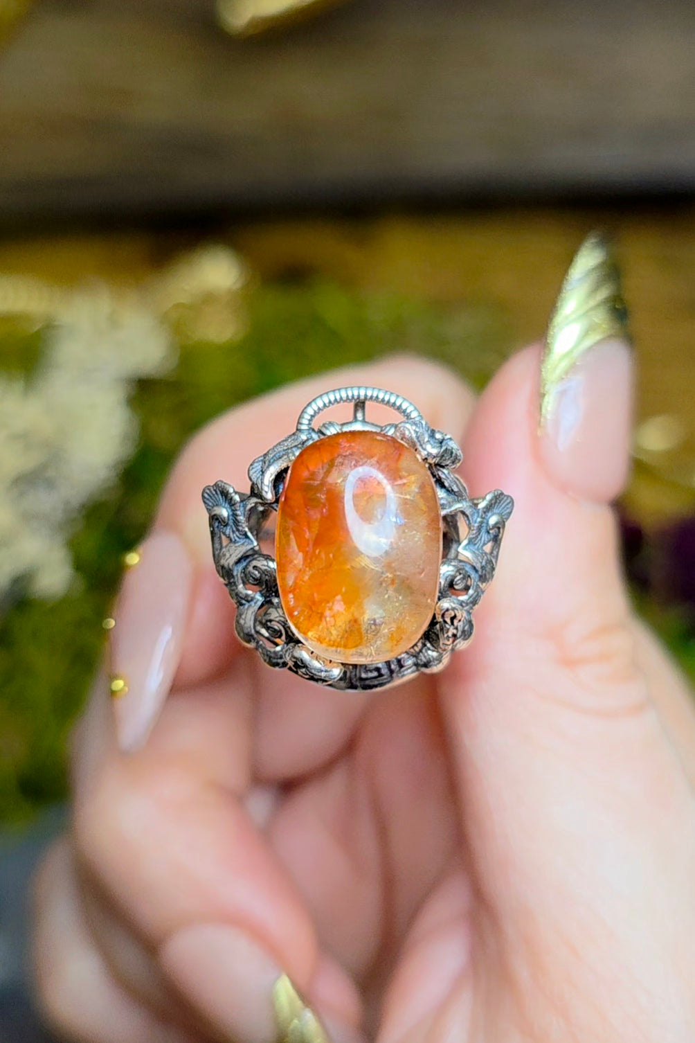 High Quality Fire Quartz Ring D