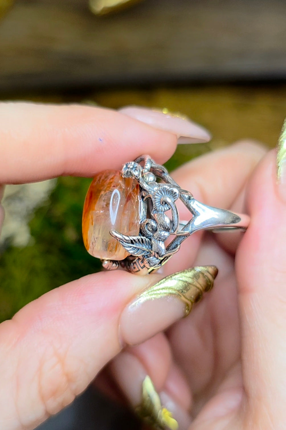 High Quality Fire Quartz Ring D