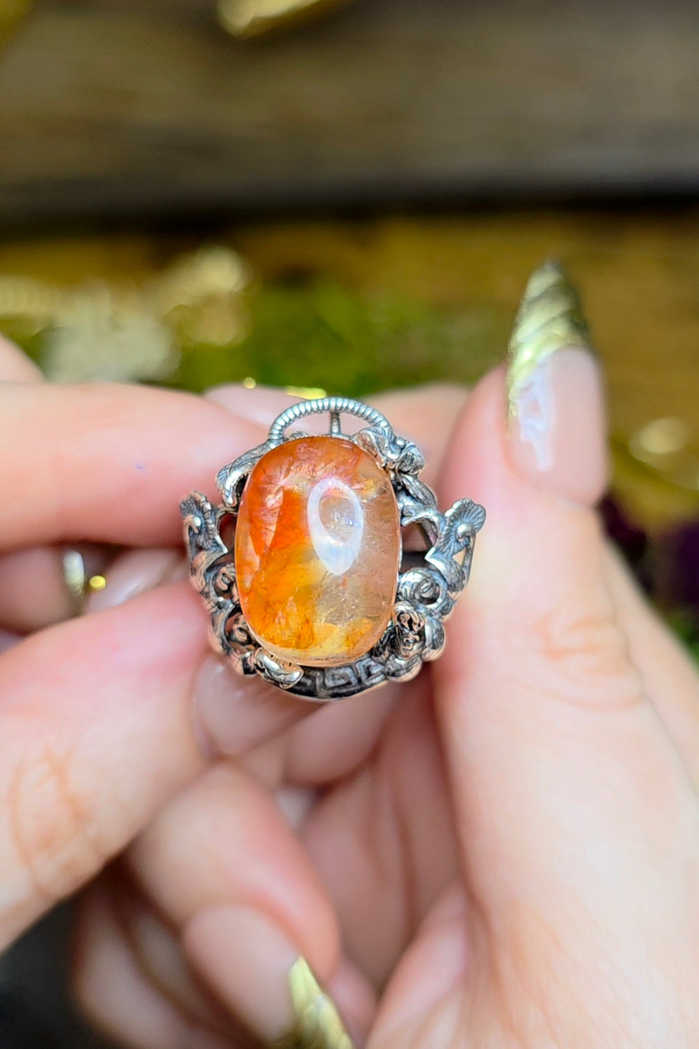 High Quality Fire Quartz Ring D