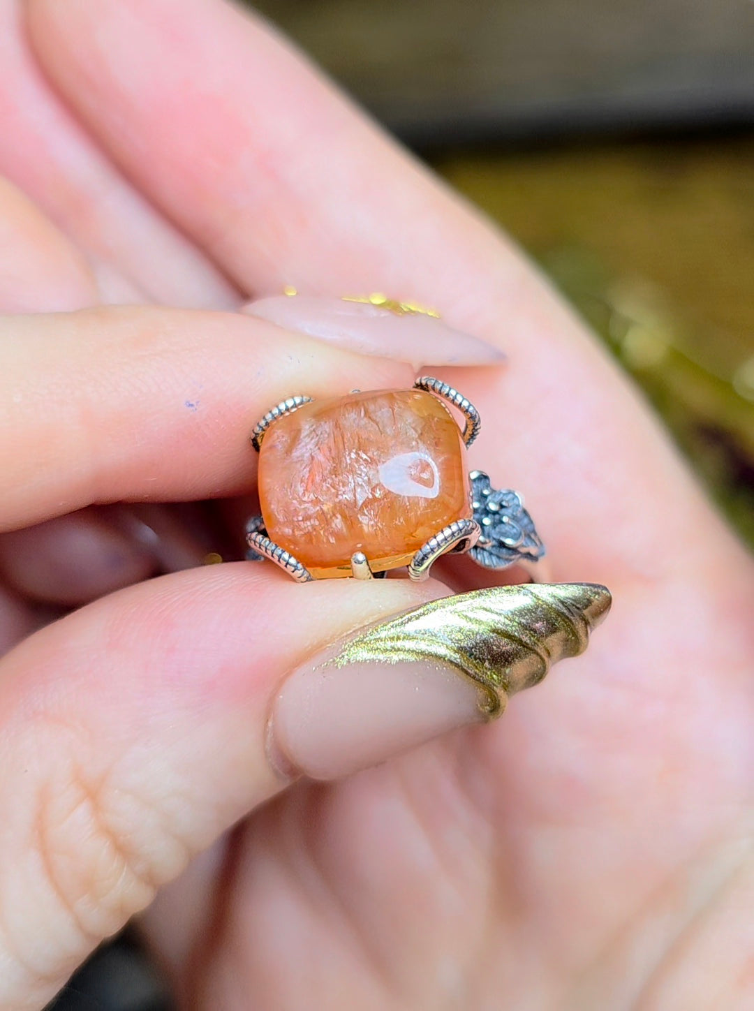 High Quality Fire Quartz Ring F
