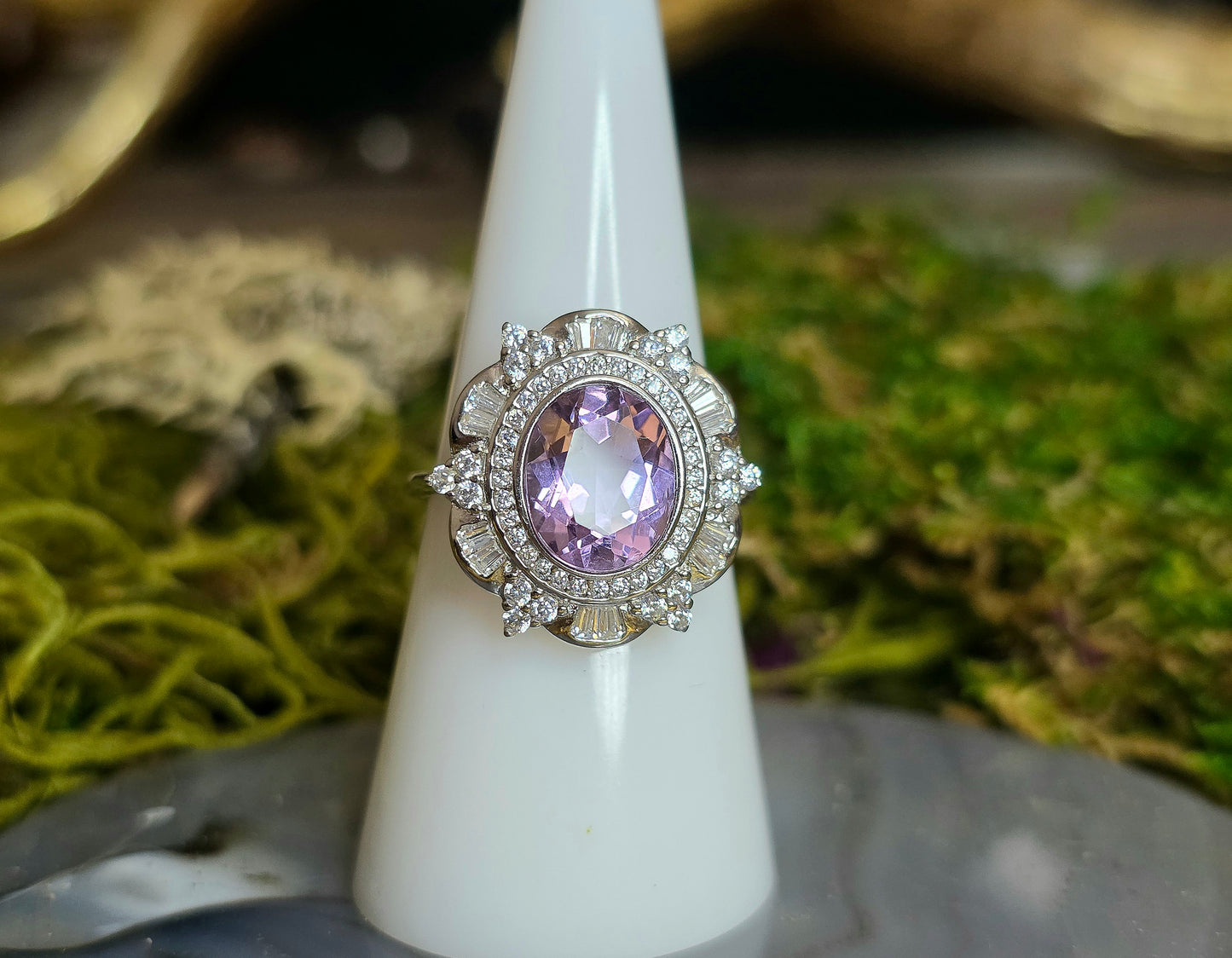 Lavender Moon Quartz Cocktail Ring C