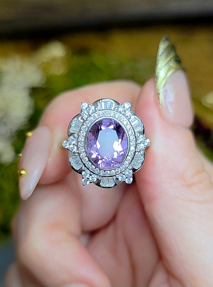 Lavender Moon Quartz Cocktail Ring C