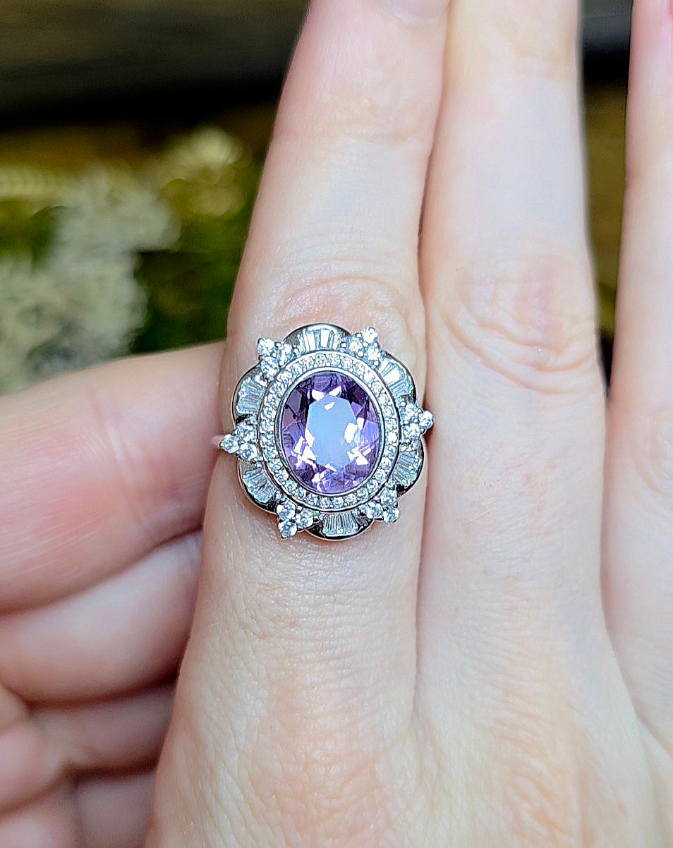 Lavender Moon Quartz Cocktail Ring C
