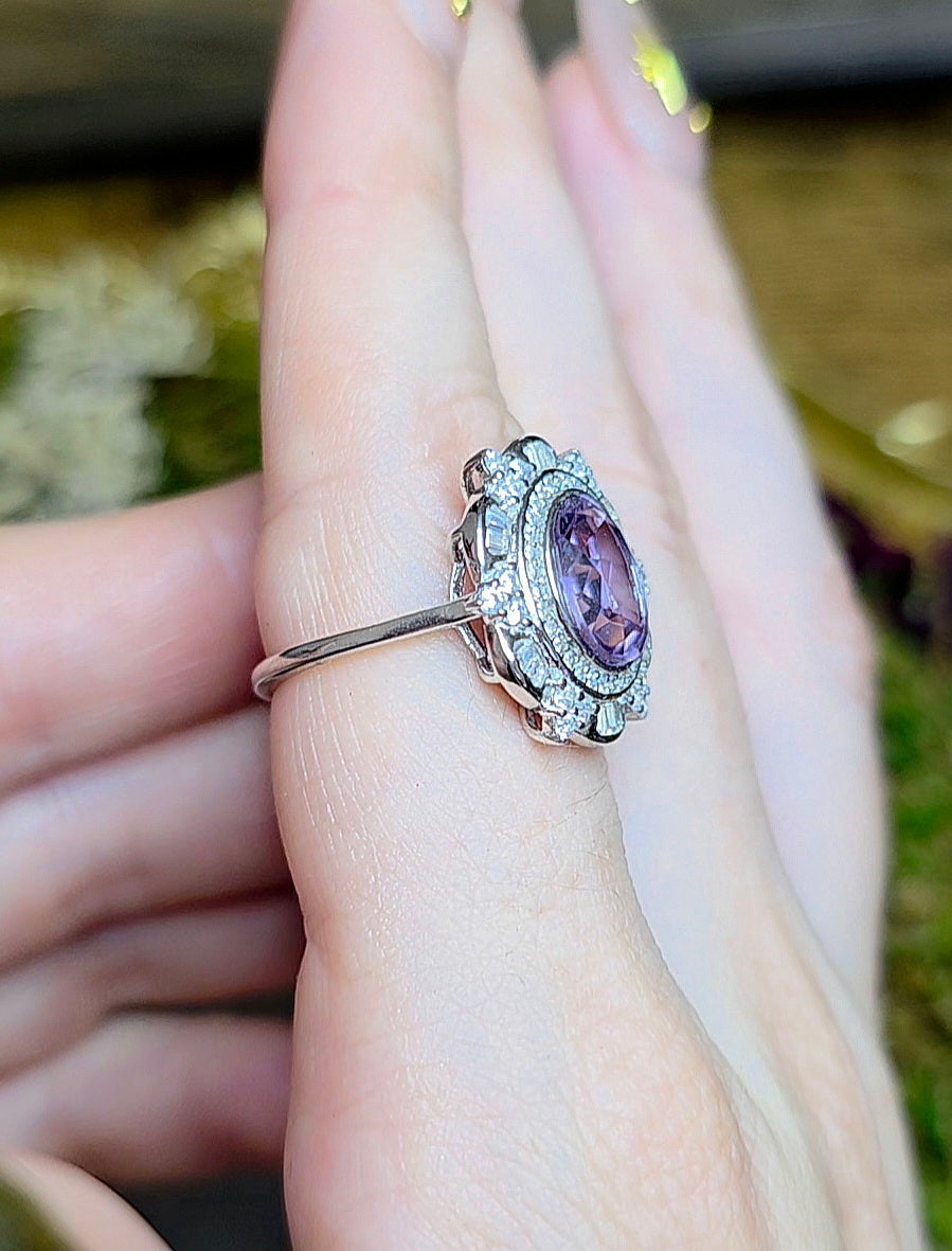 Lavender Moon Quartz Cocktail Ring C
