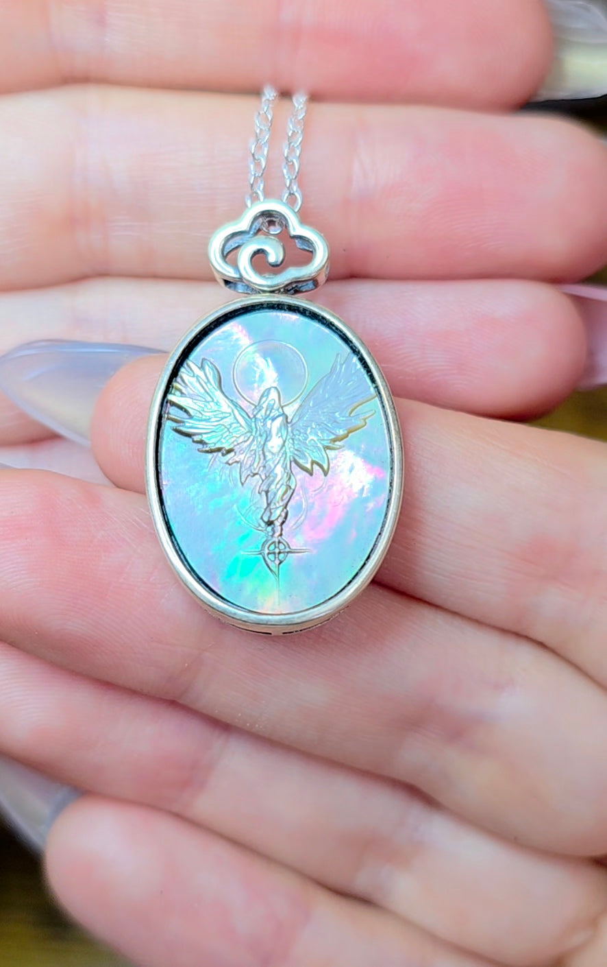 Black Shell Fallen Angel Pendant