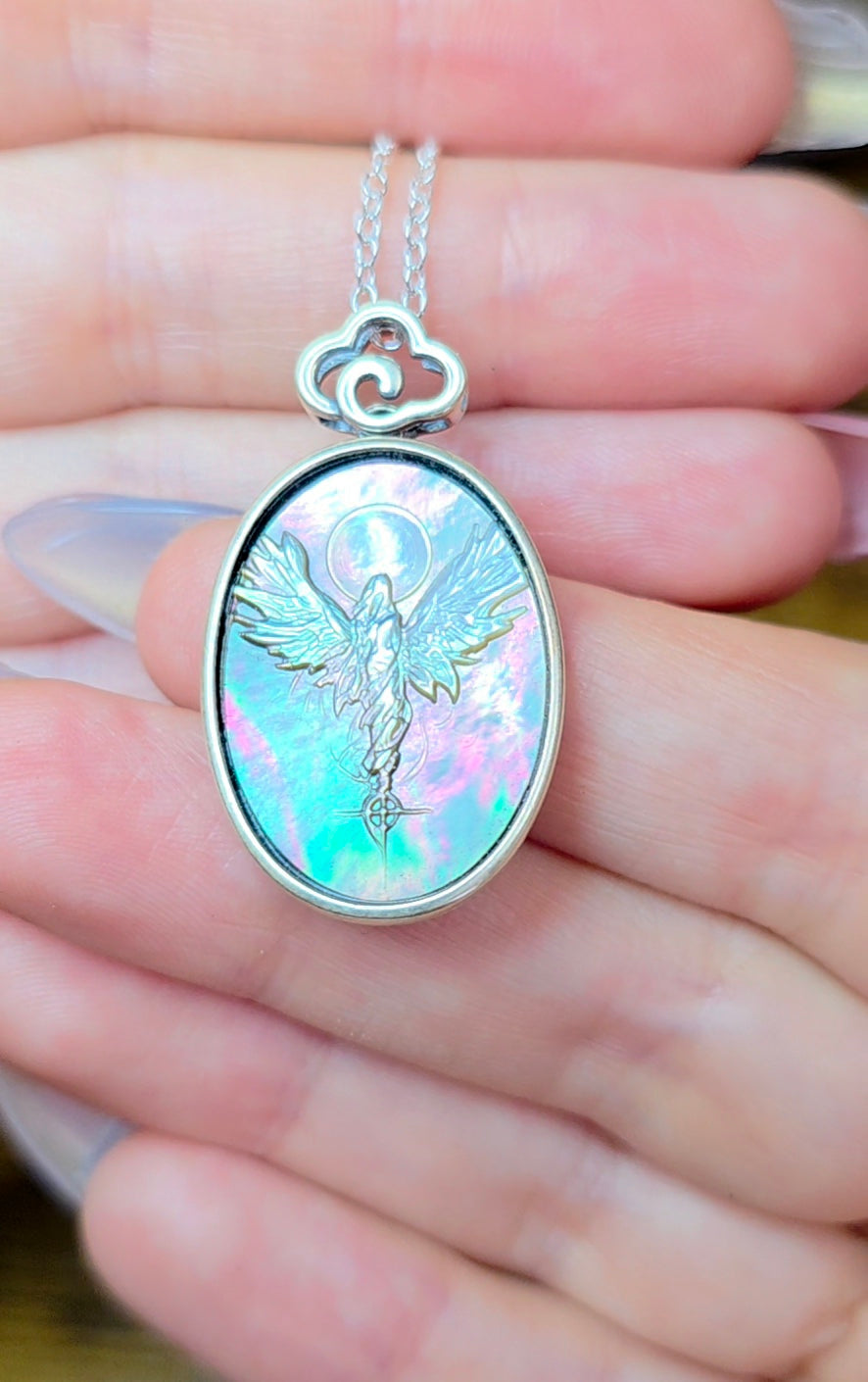 Black Shell Fallen Angel Pendant